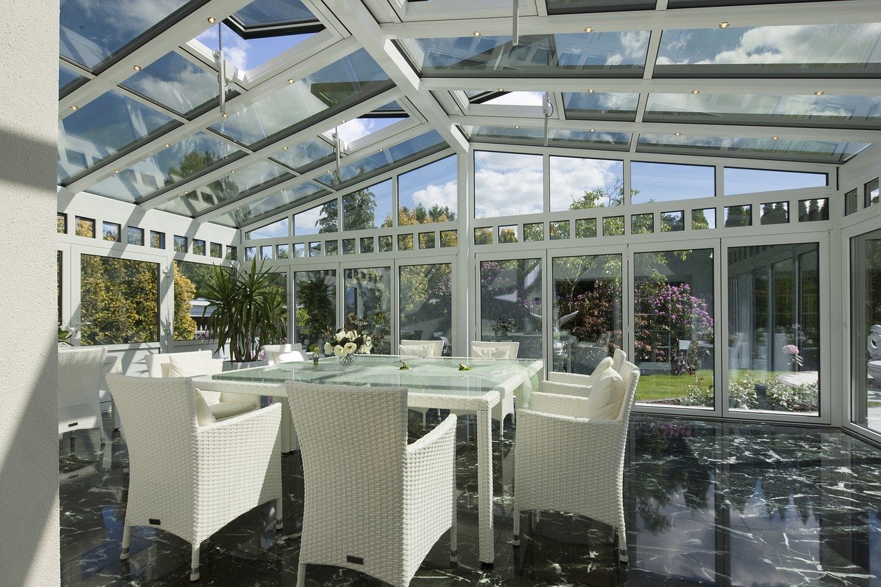 Sauberer Wintergarten